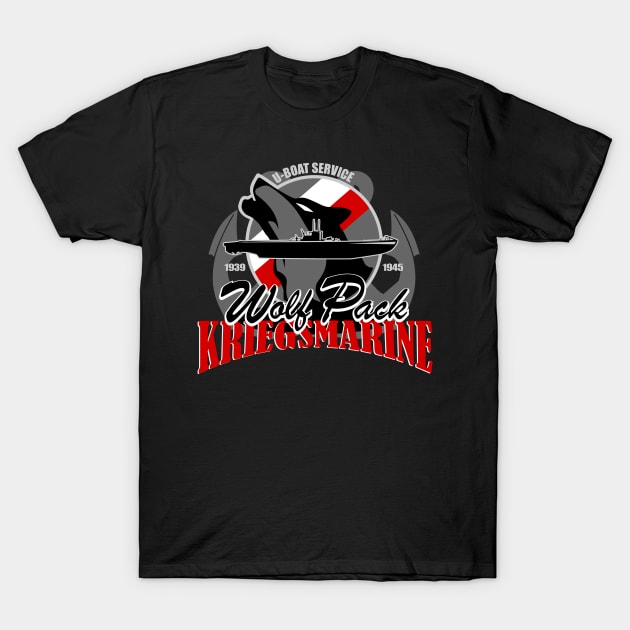 U-boat - Wolf Pack Kriegsmarine T-Shirt by TCP